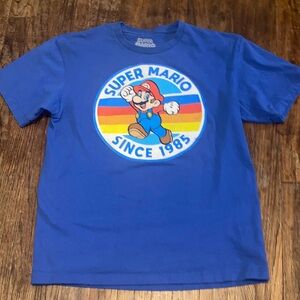 Vintage Nintendo Super Mario Blue Graphic Tee